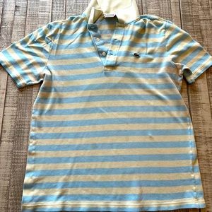 LACOSTE Men’s striped Polo Shirt Short Sleeved. Size 5